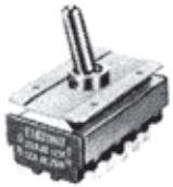 NIDEC Copal Electronics-ET620N13-Z Interruptor de palanca Switch Toggle ON ON 6PDT Round Lever Solder 20A 250VAC Panel Mount with Frame