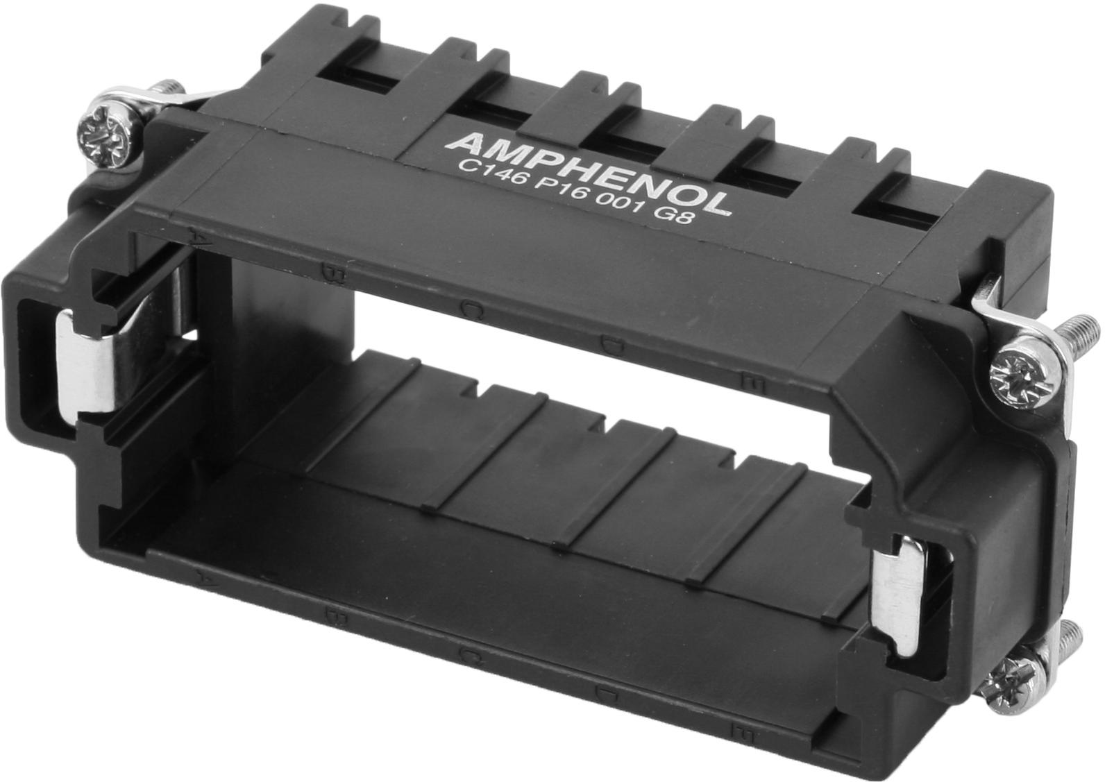 Amphenol-C146 P16 001 G8 Connector Accessories Connector Accessories Frame Straight Polyamide Black