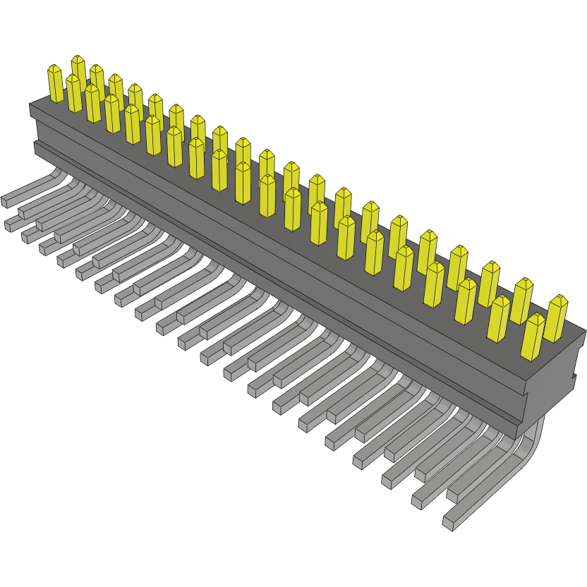 Samtec-FTSH-120-03-L-D-RA 连接器插头及 PCB 插座 Conn Unshrouded Header HDR 40 POS 1.27mm Solder RA Side Entry Thru-Hole Tube