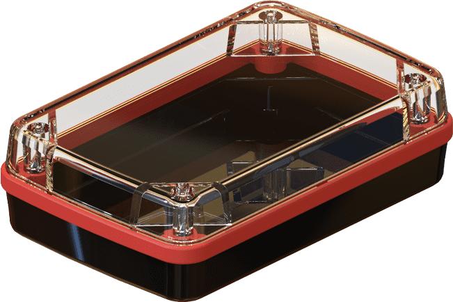 Serpac Electronic Enclosures-CX68D-CLBK-A-OR Kästen, Gehäuse und Gestelle Black Polycarbonate Waterproof Pocket Enclosure with Orange Seal	 <h4><strong>CALIFORNIA&nbsp;PROPOSITION</strong> ⚠️<strong>65&nbsp;WARNING</strong>⚠️</h4>