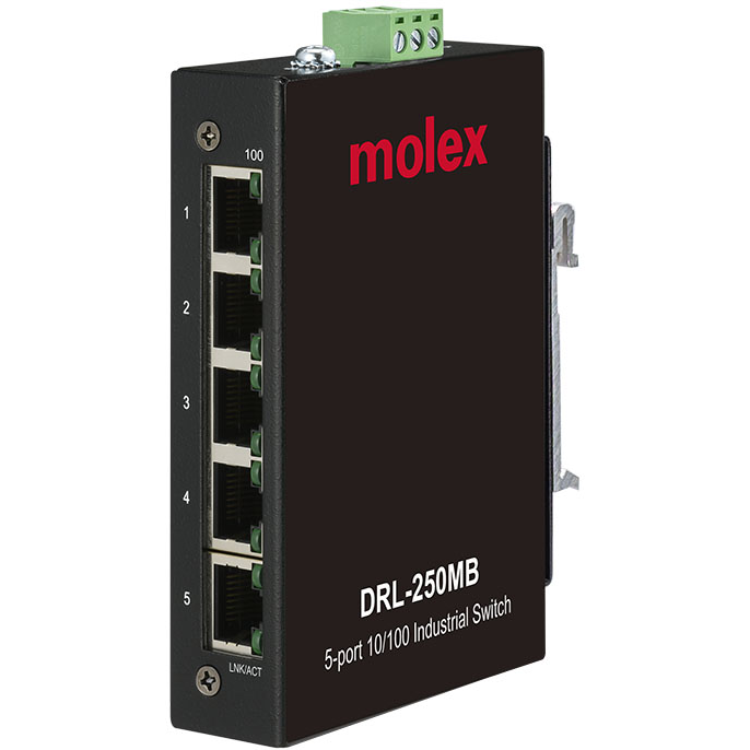 Molex-1120361000 Ethernet-Schaltern Ethernet Switch 5-Port 100Mbps Carton