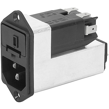 SCHURTER-4303.5223 Spannungsversorgungseingangsmodule Power Entry Module Filtered M 3 POS 250VAC 2A Fuse/Voltage Selector ST 1 Port