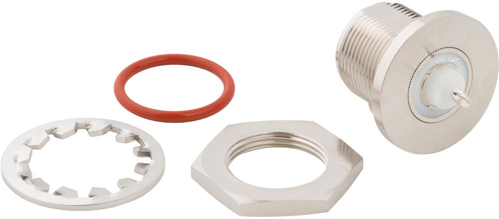 Amphenol RF-000-34475 RF-Steckverbinder Conn Triax 0Hz to 0.3GHz 50Ohm Solder Cup ST Panel Mount RCP Silver