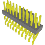 Conn Unshrouded Header HDR 20 POS 2mm Solder RA Side Entry SMD T/R