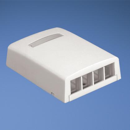 Panduit-NK4BXIW-AY Connector Accessories Connector Accessories Surface Mount Box Straight Acrylonitrile Butadiene Styrene Off White NetKey®