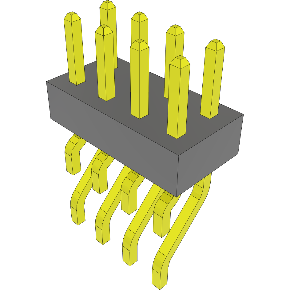 Samtec-MMT-104-01-S-DH Embases de raccordement et réceptacles PCB Conn Unshrouded Header HDR 8 POS 2mm Solder RA Side Entry SMD Tube