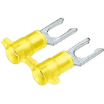 Fork Terminal 10-12AWG Copper Yellow 26.67mm Tin T/R