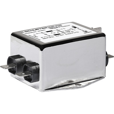 SCHURTER-5500.2047 Filtri di alimentazione Power Line Filter Single Phase 50Hz/60Hz 20A 250VAC Quick Connect Chassis Mount