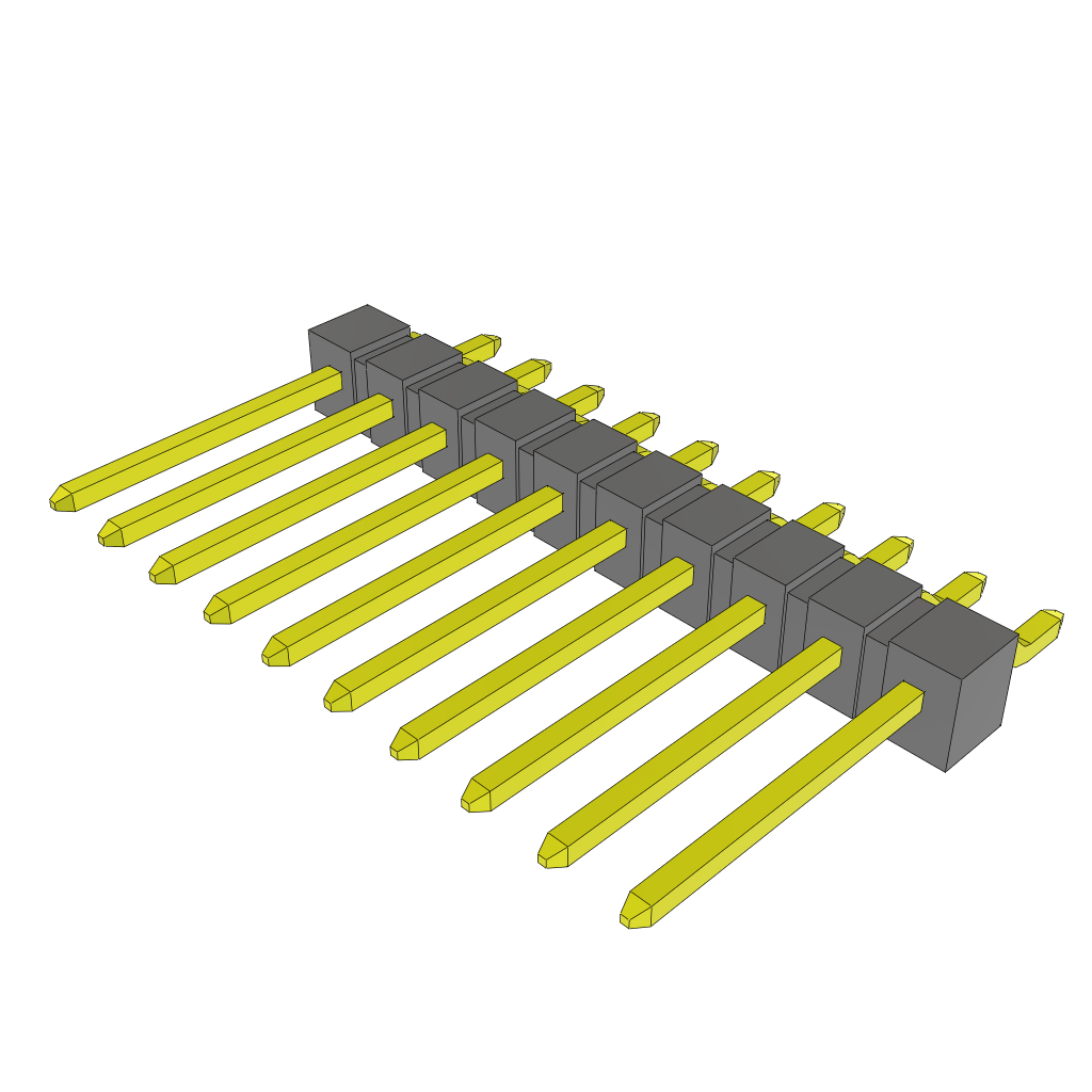 Samtec-TSM-110-03-T-SH Steckverbinderleisten und Leiterplattenbuchsen Conn Unshrouded Header HDR 10 POS 2.54mm Solder RA Side Entry SMD Tube