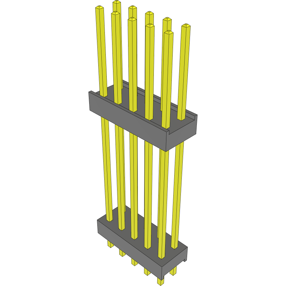 Samtec-DW-05-14-LM-D-910 Cabezales del conector y receptáculos PCB Conn Board Stacker HDR 10 POS 2.54mm Solder ST Top Entry Thru-Hole Bulk