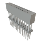 Conn Elevated Socket SKT 26 POS 2mm Solder ST Top Entry Thru-Hole