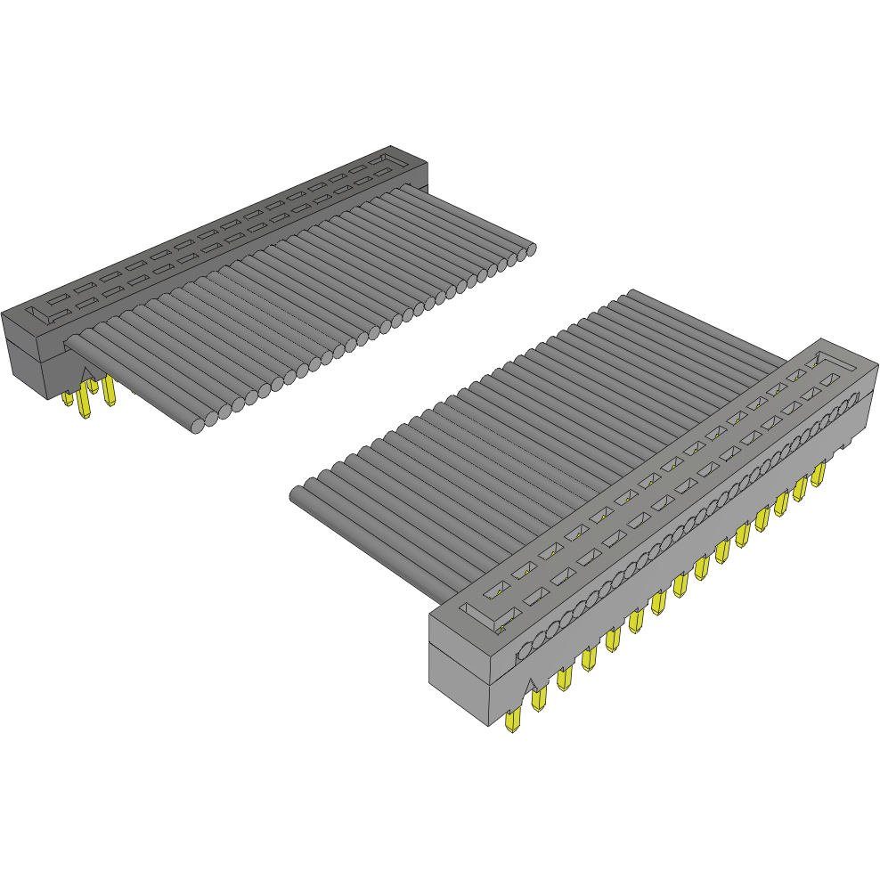 Samtec-TCMD-15-D-15.00-01 Flachband Kabelbaugruppen Cable Assembly 0.381m 28AWG 1mm 30 to 30 POS IDC Connector to IDC Connector M-M TIGER EYE™ Clamshell