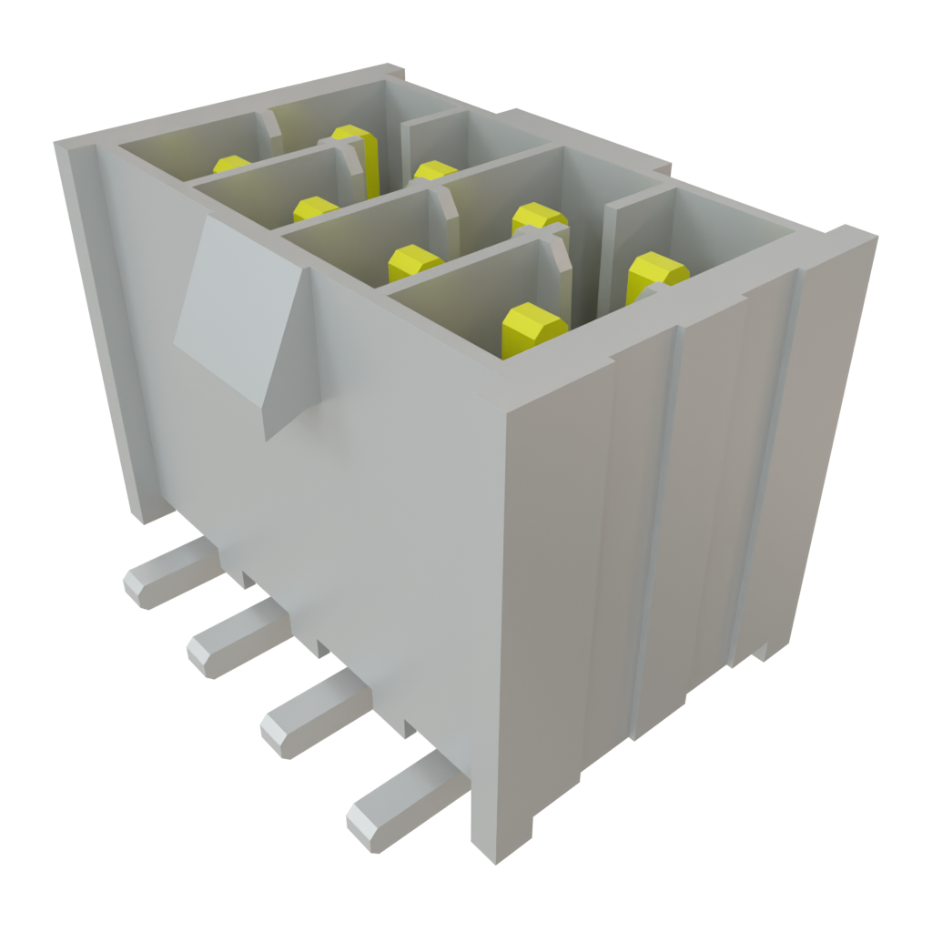 Samtec-IPL1-104-02-F-D-K Piastre connettori e prese PCB Conn Wire to Board HDR 8 POS 2.54mm Solder ST Top Entry SMD Mini Mate® Tube