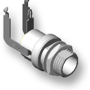 Switchcraft-L722RAH Connector Power Conn DC Power F 2 POS Solder RA Thru-Hole 3 Terminal 1 Port