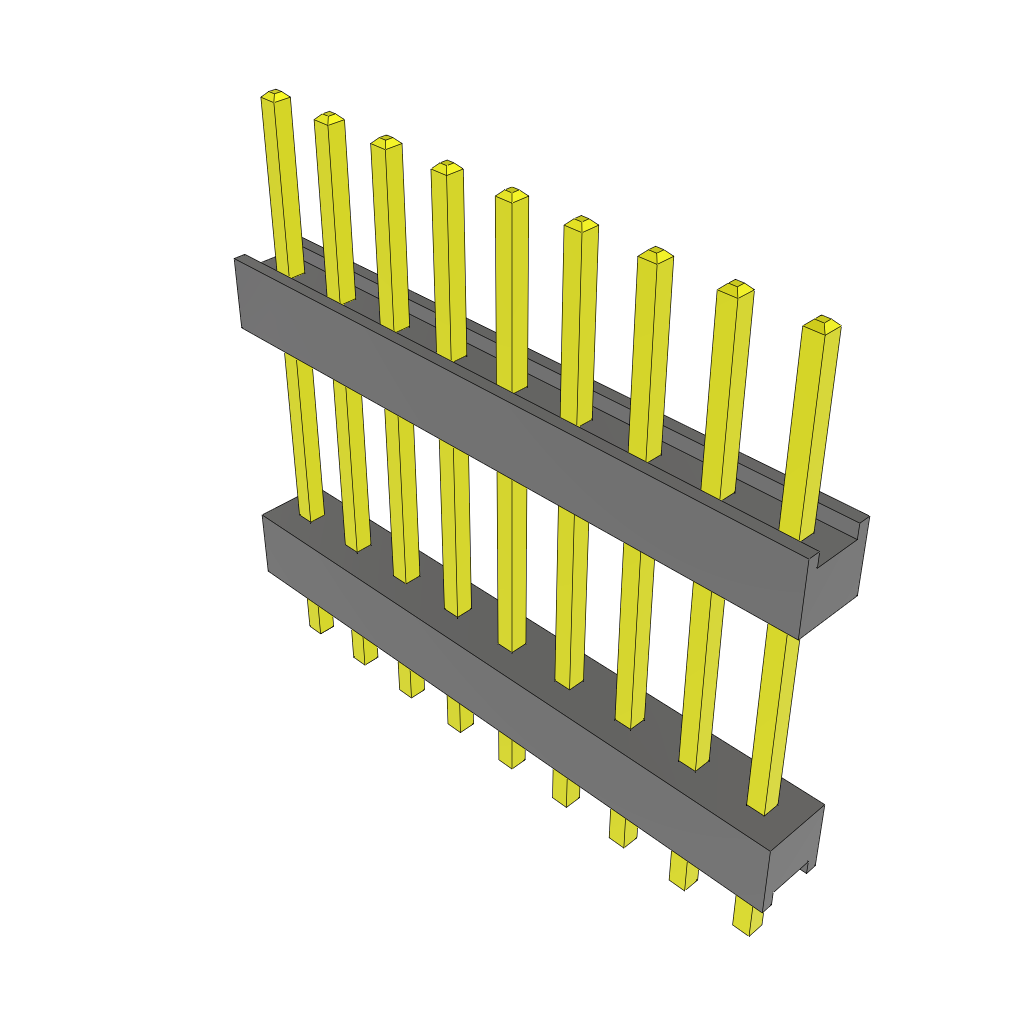 Samtec-ZW-09-10-L-S-500-110 Steckverbinderleisten und Leiterplattenbuchsen Conn Board Stacker HDR 9 POS 2.54mm Solder ST Top Entry Thru-Hole Bulk
