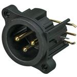 Conn XLR Connector M 3 POS Solder RA Thru-Hole 3 Terminal 1 Port