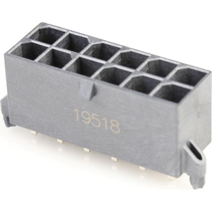 Molex-1720650012 Connector Headers and PCB Receptacles Conn Wire to Board HDR 12 POS 5.7mm Solder ST Thru-Hole Tray