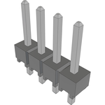 Conn Unshrouded Header HDR 4 POS 2.54mm Solder ST Top Entry Thru-Hole Bulk