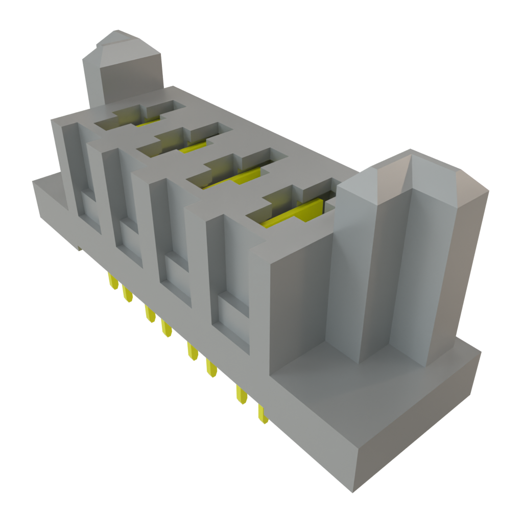 Samtec-PES-04-02-L-VT Steckverbinderleisten und Leiterplattenbuchsen Conn Socket Strip SKT 4Power POS 2.54mm/3.81mm Solder ST Top Entry Thru-Hole Tray