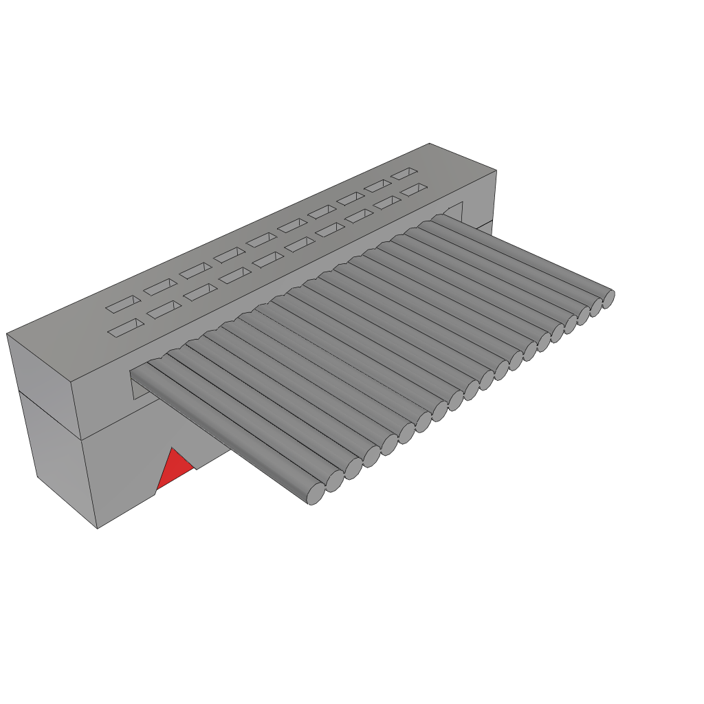 Samtec-FFSD-10-01-F-N  .050 Inch Tiger Eye™ IDC Ribbon Cable Assembly, Socket