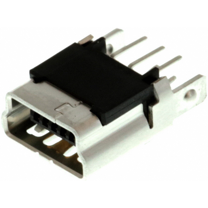 Molex-5022370517 Connector USB Conn Mini USB Type B RCP 5 POS 0.8mm Solder ST Thru-Hole 5 Terminal 1 Port USB 2.0 Tray