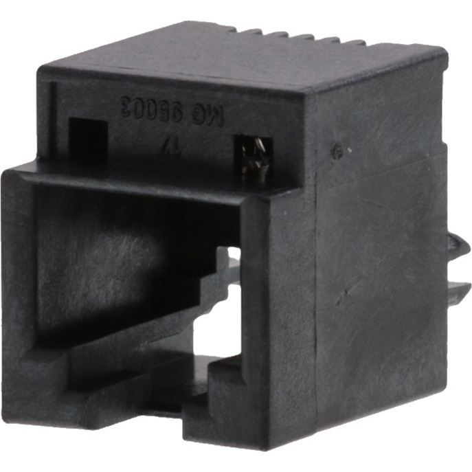 Molex-955032661 Raccordement téléphone et télécom Conn RJ-11 F 6 POS 1.27mm Solder ST Thru-Hole 6 Terminal 1 Port Modular Jack 8/8, RJ45 Cat 3 Tray