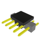 Conn Unshrouded Header HDR 5 POS 2.54mm Solder RA Side Entry SMD T/R