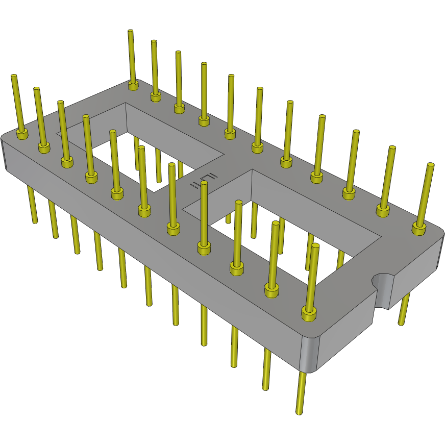 Samtec-APA-422-G-A Steckverbinder, Buchsen Conn DIP Adapter HDR 22 POS 2.54mm ST Thru-Hole Bulk