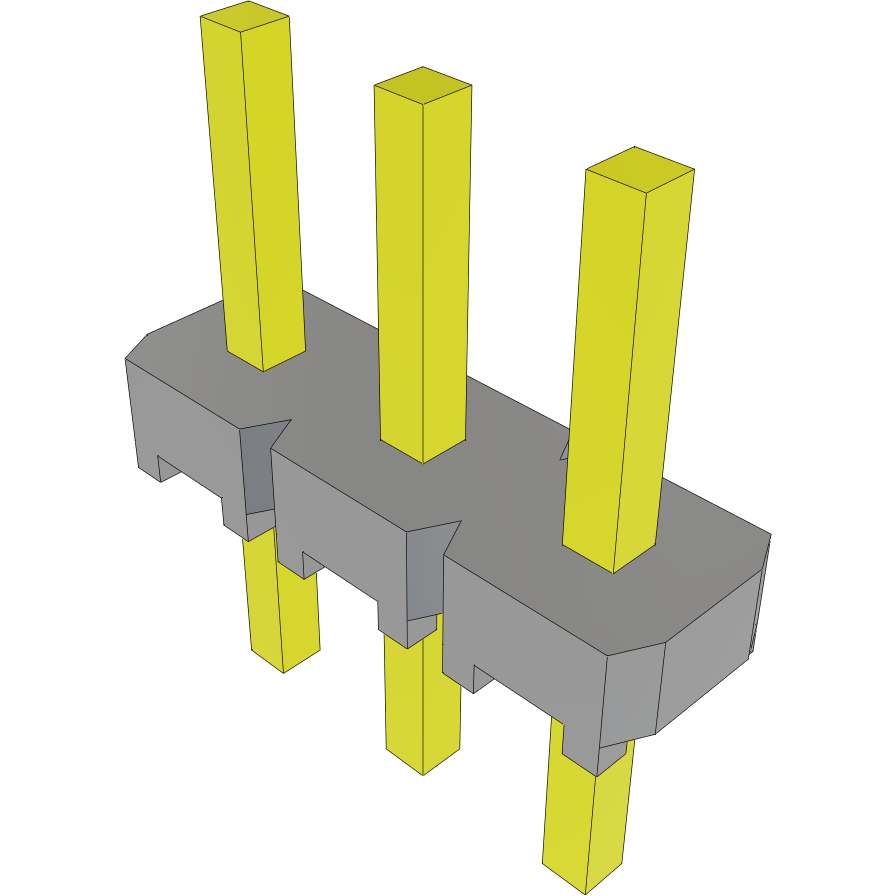 Samtec-MTLW-103-05-H-S-155 Steckverbinderleisten und Leiterplattenbuchsen Conn Unshrouded Header HDR 3 POS 2.54mm Solder ST Top Entry Thru-Hole Bulk