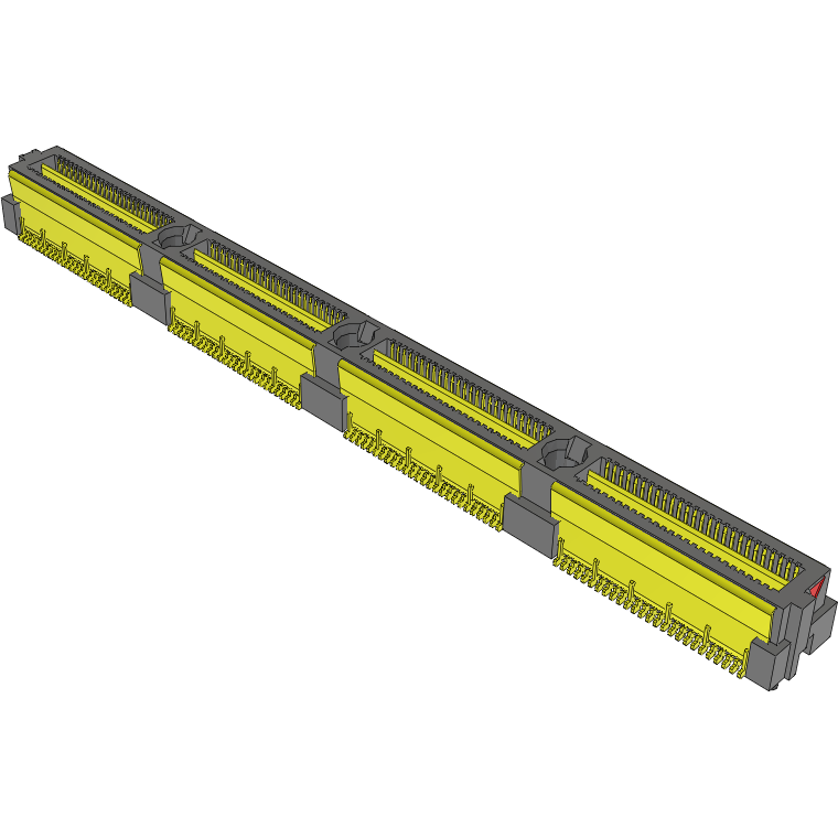 Samtec-QMSS-104-06.75-H-D-A 连接器插头及 PCB 插座 Conn Micro High Speed Terminal Strip HDR 208 POS 6.35mm/0.635mm Solder ST SMD Tray