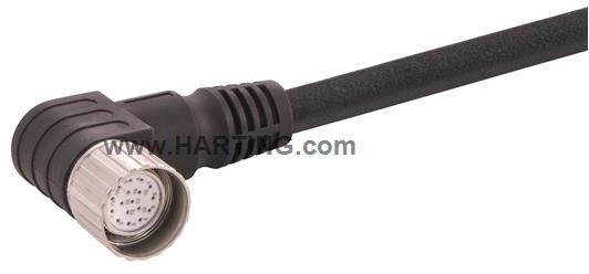 HARTING-21373600F72050 null Cable Assembly Circular 5m 18AWG M23 Circular 17 Right Angle
