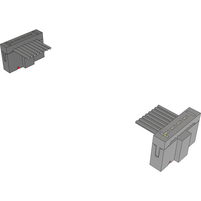 Samtec-HCSS-04-D-24.00-01-N 扁平/带状电缆组件 Cable Assembly 0.6m 28AWG 2.54mm 4 to 4 POS IDC Connector to IDC Connector F-F Bulk