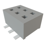 Conn Socket Strip SKT 6 POS 1.27mm Solder ST Top Entry SMD TIGER CLAW™ Bag