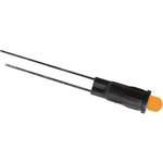 Bivar-PM3UOC Panel Mount Indicators Standard Panel Mount Indicators, 2 Leaded, 3mm Ultra Orange LED with Water Clear Lens