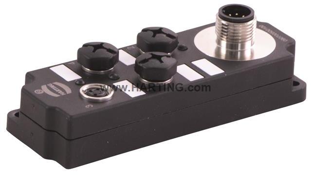 HARTING-090700500100 null Sensor/Actuator Box PNP Wiring 3 Pole M8 4 Port to M12