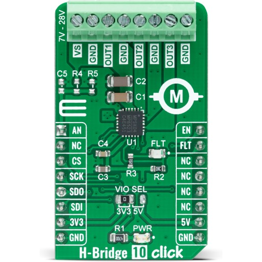 MikroElektronika-MIKROE-5108 Kit e schede di sviluppo gestione della potenza MP6523 Motion Motor Control Click Board