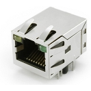 Pulse Electronics-JXD1-0026NL Connector Telephone and Telecom Conn RJ-45 F 8 POS 1.27mm Solder RA Thru-Hole 14 Terminal 1 Port