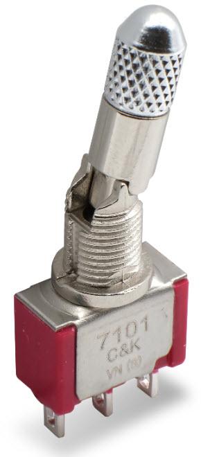 C&K-7201K2ZQEG Kippschalter Switch Toggle ON None ON DPDT Locking Lever Solder Lug 5A 250VAC 28VDC Panel Mount with Threads Bulk