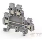 TE Connectivity-1SNA115490R1300 Connector Terminal Blocks Conn Feed-Through Terminal Block 4 POS 5mm Screw Clamp G DIN Rail 24A/Contact Box