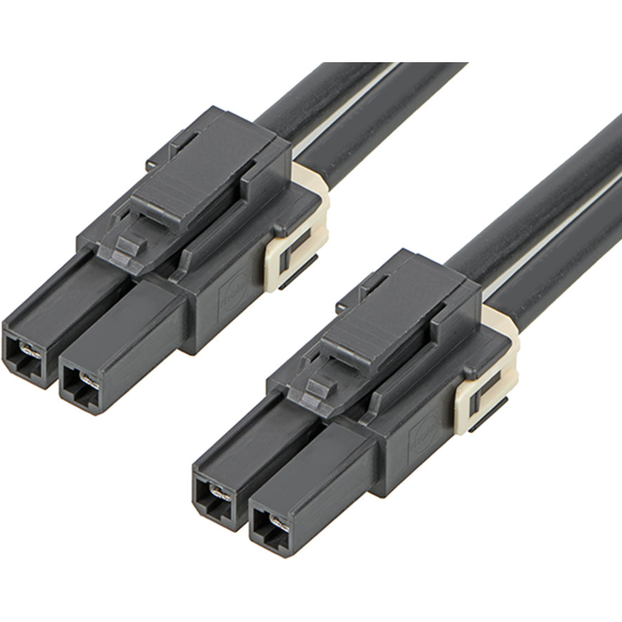 Molex-2164001021 Cable Assembly Other Cable Assembly UL 1015 0.15m 12AWG Mega Fit to Mega Fit 2 to 2 POS F-F Crimp-Crimp Mega-Fit Bag