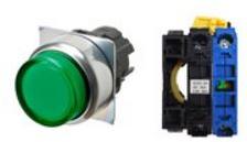 Omron-A22NL-RPA-TGA-G100-GD Switch Push Button Switch Push Button N.O. SPST Round Button 10A 440VAC 240VDC Alternate Panel Mount Screw