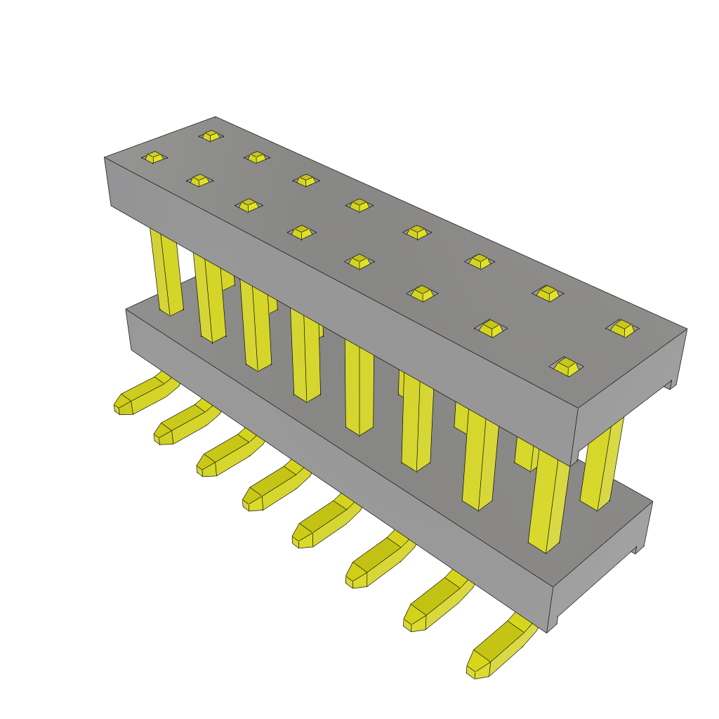 Samtec-TW-08-02-L-D-198-SM Steckverbinderleisten und Leiterplattenbuchsen Conn Board Stacker HDR 16 POS 2mm Solder ST Top Entry SMD Tube