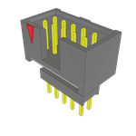 Conn Elevated Shrouded Header HDR 10 POS 2.54mm Solder ST Top Entry Thru-Hole Layer