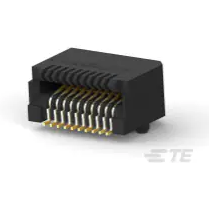 TE Connectivity-1658197-1 Connettore telefono e telecomunicazione Conn SFP RCP 20 POS 0.8mm Solder RA SMD 20 Terminal 1 Port Reel