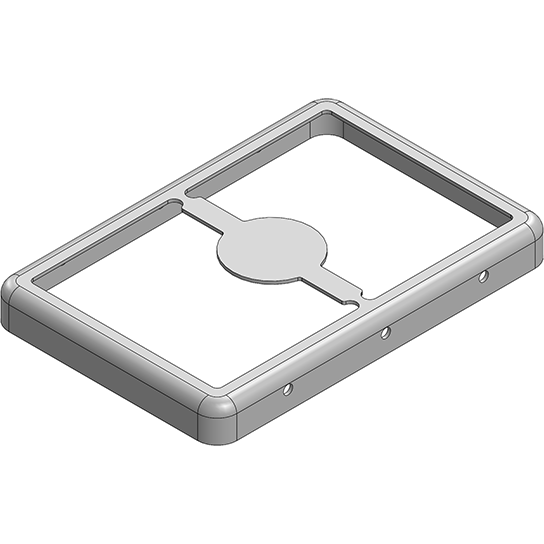 Masach Tech-MS345-10F-NS null 34.5 x 23.3 x 3.5mm Two-piece Drawn-Seamless RF Shield/EMI Shield FRAME (Nickel-Silver)