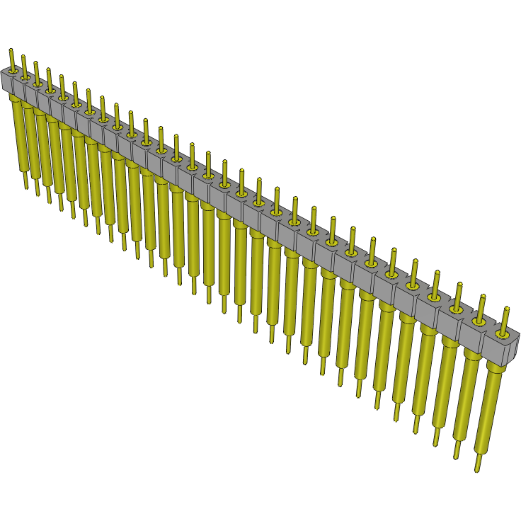 Samtec-BBS-130-G-C Piastre connettori e prese PCB Conn Unshrouded Header HDR 30 POS 2.54mm Solder ST Top Entry Thru-Hole Tube