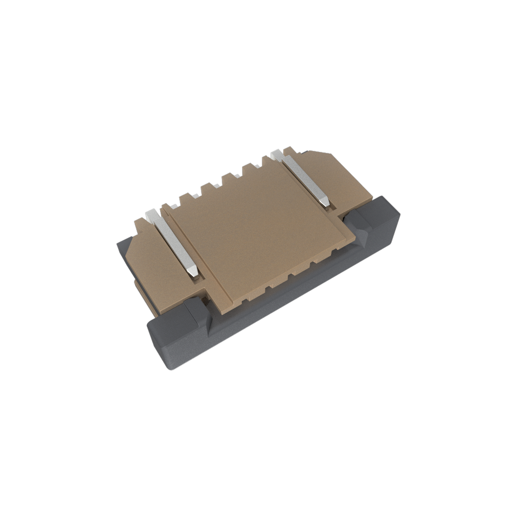 Amphenol Communications Solutions-SFW5R-2STE1LF Connector FFC-FPC 1.00mm Flex Connector, SFW-R series, 5 Position, Upper Side Contact, Side Entry Surface Mount ZIF Connector, Lead Free