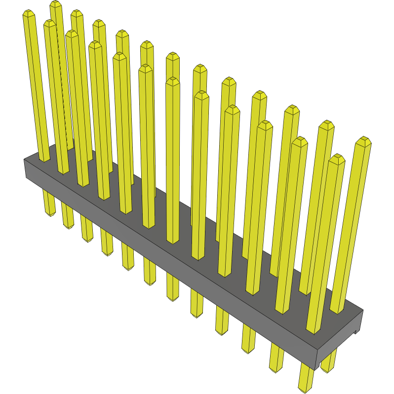 Samtec-MTMM-112-11-S-D-411 Cabezales del conector y receptáculos PCB Conn Unshrouded Header HDR 24 POS 2mm Solder ST Top Entry Thru-Hole Bulk