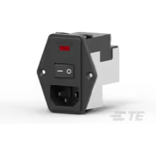TE Connectivity-PE0SXDS3A Moduli di ingresso potenza Power Entry Module EMI/RFI Filtered M 3 POS (115VAC/230)VACVAC 3A Fuse/Voltage Selector ST 1 Port