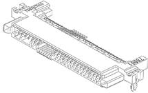 Molex-0788610003 Raccordement SCSI Conn SAS RCP 15Power/14Signal POS 0.8mm/1.27mm Solder RA SMD 29 Terminal 1 Port T/R